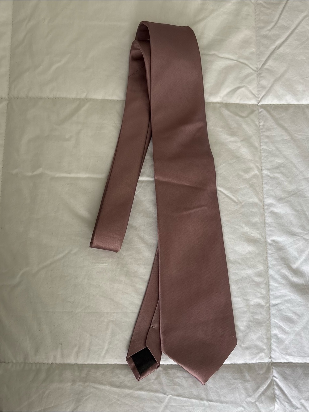 Dusty Rose Satin Necktie | Item 0377